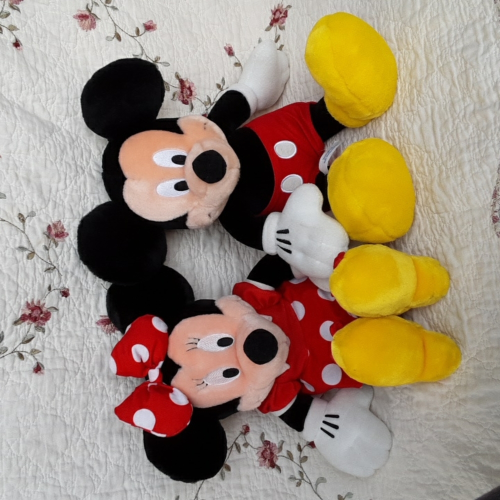 Disney Minnie and Micky Mouse Stuffed Dolls Collectible Plushes